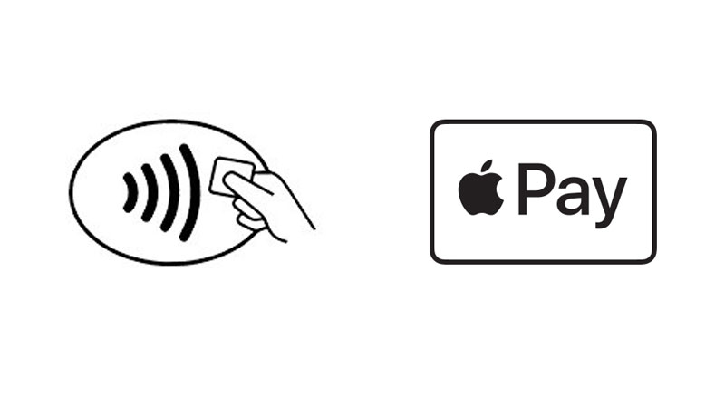 Contactless payment sign Apple Pay sign